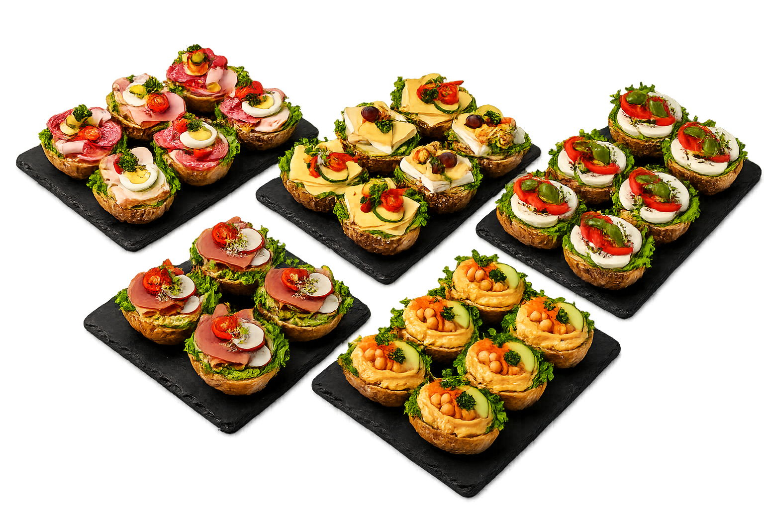 halbe Brötchen gemischt